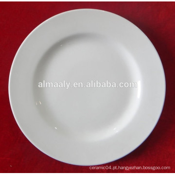 atacado placa rasa chinesa, placa de jantar porcelana branca